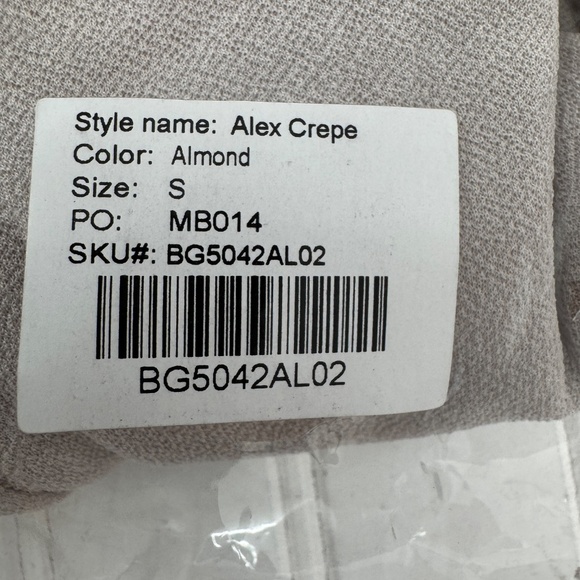 NEW Birdy Grey Alex Crepe Almond Dress Small - Picture 4 of 7